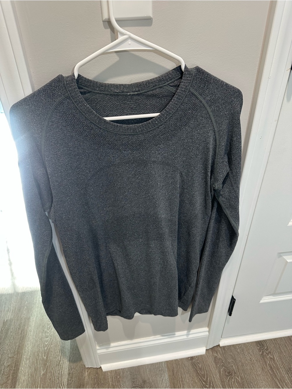 lululemon athletica Dark Gray Crewneck Long Sleeve Top